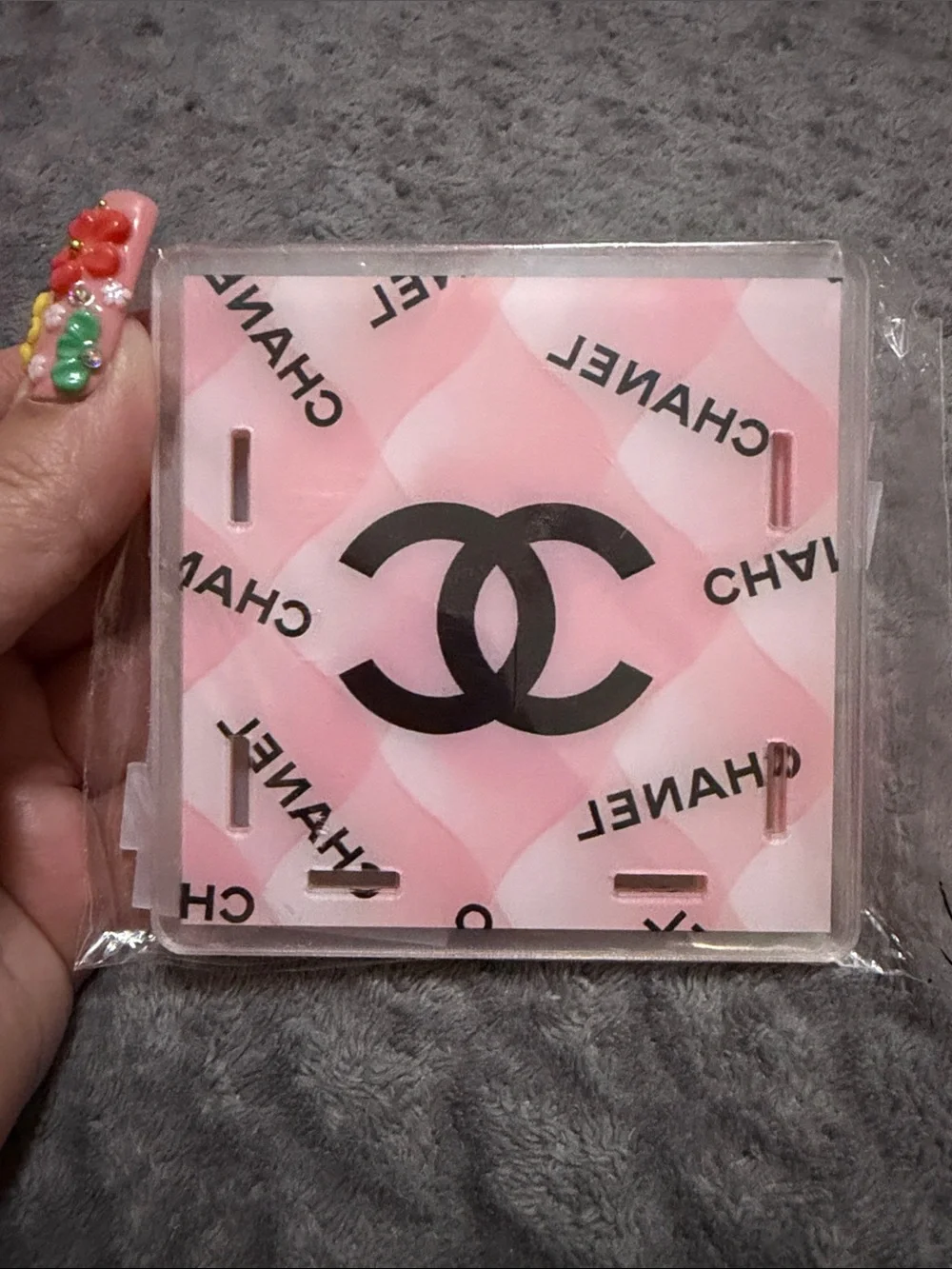 Pink Patterned Oen Holder